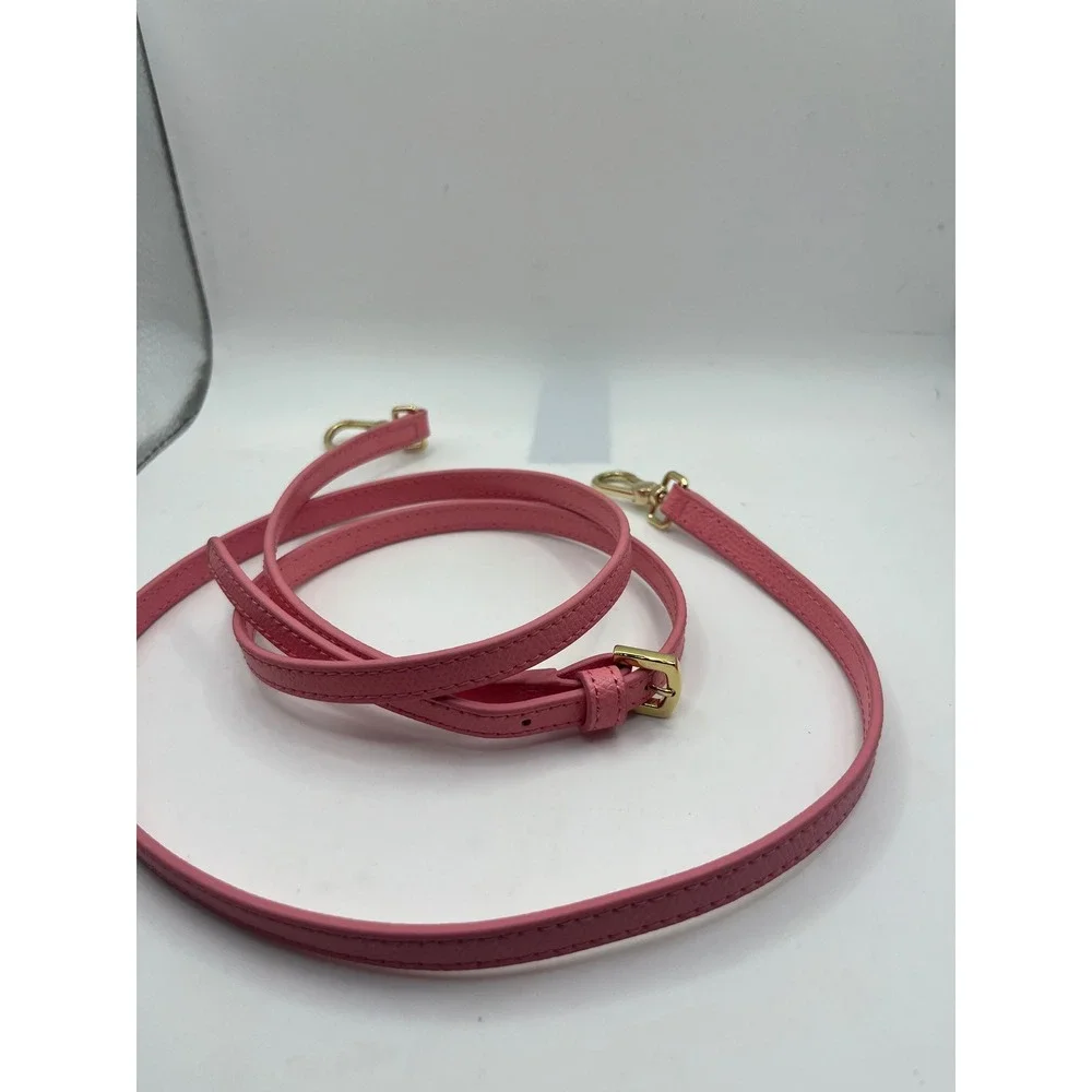 Furla‎ Pink Leather Dome Crossbody Bag Gold Tone Hardware Adjustable Strap